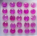 4 ct. 25 pieces round pink red  3.1 - 3.5 mm Mozambique Ruby Gemstones