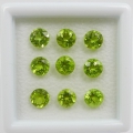 Bild 2 von 4.96 ct 9 pieces beautiful green round 5.0 mm Pakistan Peridot Gemstones
