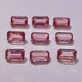 Bild 1 von 2.75 ct. 9 Stück 5 x 3 mm Pink Mosambik Turmalin Baguette