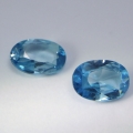 1.70 ct. VS! Fine Pair of blue oval 7 x 4.8 mm Kambodscha Zircon Gems