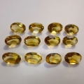 4.93 ct. 12 Pc. natural round 6 x 4 mm Brazil Citrine Gems