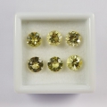 Bild 3 von 3.13 ct. 6 Stück runde natürliche 5.5 mm Goldberyll Edelsteinen