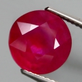 6.93 ct. Wonderful Top Pink Red round 10.7 mm Mozambique Ruby