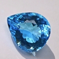 Bild 1 von 23.7 ct VVS!  Großer 19 x 15 mm Brasilien Swiss Blue Topas Tropfen