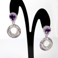 Bild 2 von Beautiful 925 Silver Earrings with Brazil Amethyst Gemstones