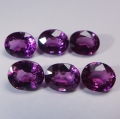 Bild 1 von 5.25 ct. VS! 6 pieces of oval Pink Violet 6 x 5 mm Rhodolite Garnet