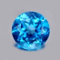 3.28 ct   Feiner runder echter 9.1 mm Swiss Blue Topas mit klasse Farbe!
