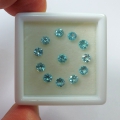 3.59ct 8 Pieces Fine Round Paraiba 4.1 - 4.2 mm Tanzania Apatite