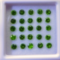 Bild 1 von 2 ct. 25 Stück runde natürliche  2.5 mm Chrom Diopsid Edelsteine