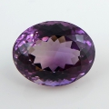 12.94 ct. VS! White oval 16.5 x 13 mm Brazil Amethyst