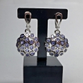 Elegant 925 Silver Earrings with genuine Tanzanite Gemstones
