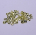 0.90 ct 50 pieces green- yellow 1.6 mm Brilliant Cut Madagascar Sapphires