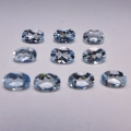 Bild 2 von 3.95 ct. 10 piece eye clean oval 6 x 4 Santa Maria Aquamarine Gemstones