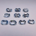 Bild 2 von 3.95 ct. 10 piece eye clean oval 6 x 4 Santa Maria Aquamarine Gemstones