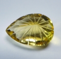 Bild 2 von 16.93 ct. VVS! Fine Gold Yellow 20.4 x 14.2 mm Pear Facet Brazil Citrine